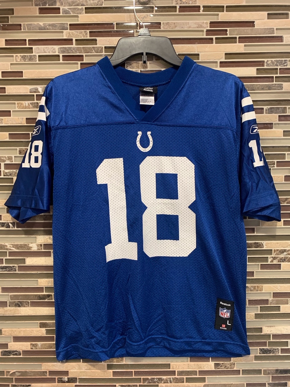 Reebok Indianapolis Colts Peyton Manning #18 Jersey NFL Youth L